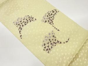 銀杏模様織出し袋帯